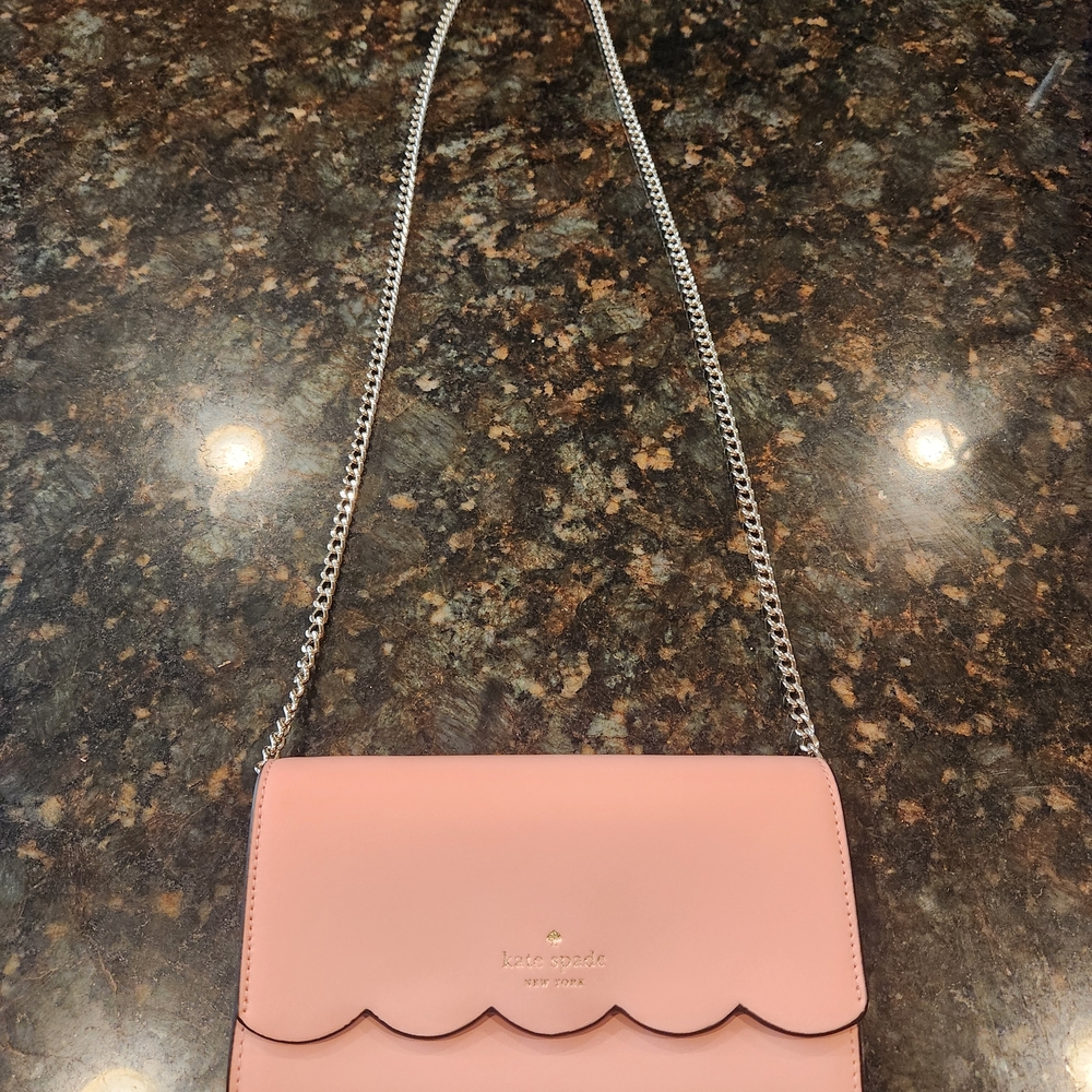 Kate Spade Pink Crossbody Bag with Scalloped Design